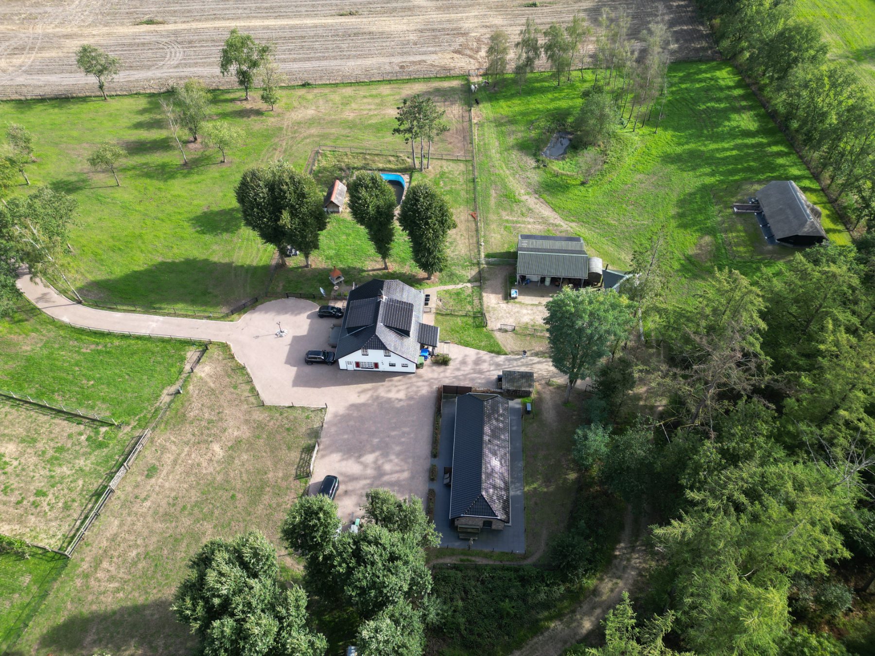 Het landgoed vanuit de lucht